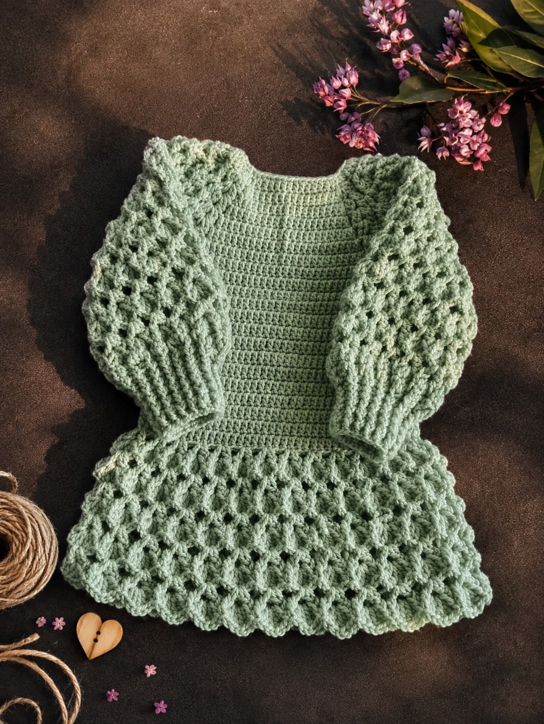 Sage Green Textured Frock